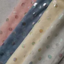 Горячая распродажа 10 ярдов неэластичный 150 см ширина бронзовая цветная 2 см точка сетчатая ткань газ мягкая текстура подходит для DIY ткани для одежды