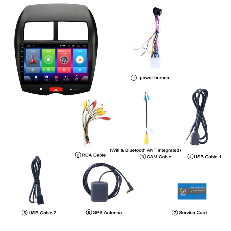 Sale Car Android 8.1 Multimedia Player for MITSUBISHI ASX 2013-2018 GPS Navigation Device USB bluetooth steering wheel control 2