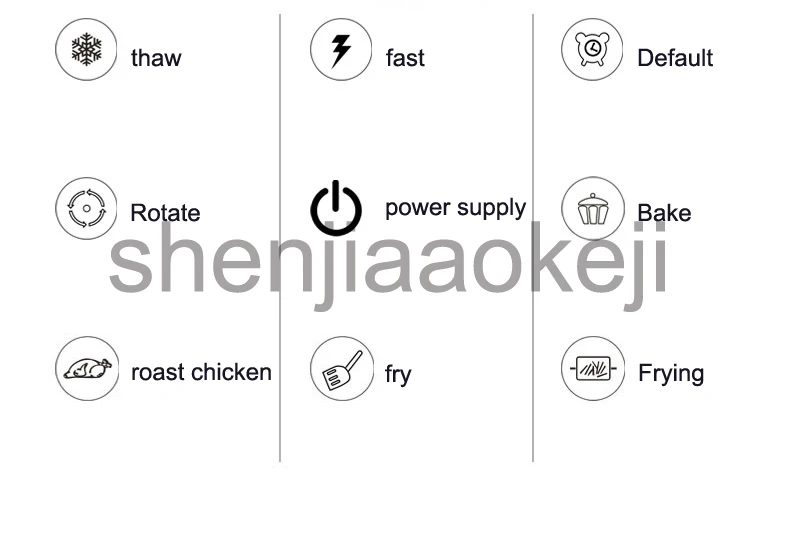 220 В 1300 Вт Бытовая волна духовка умный большой емкости мульти-фритюрница без масла прибор для нарезки фри 3D air fryer 1 шт