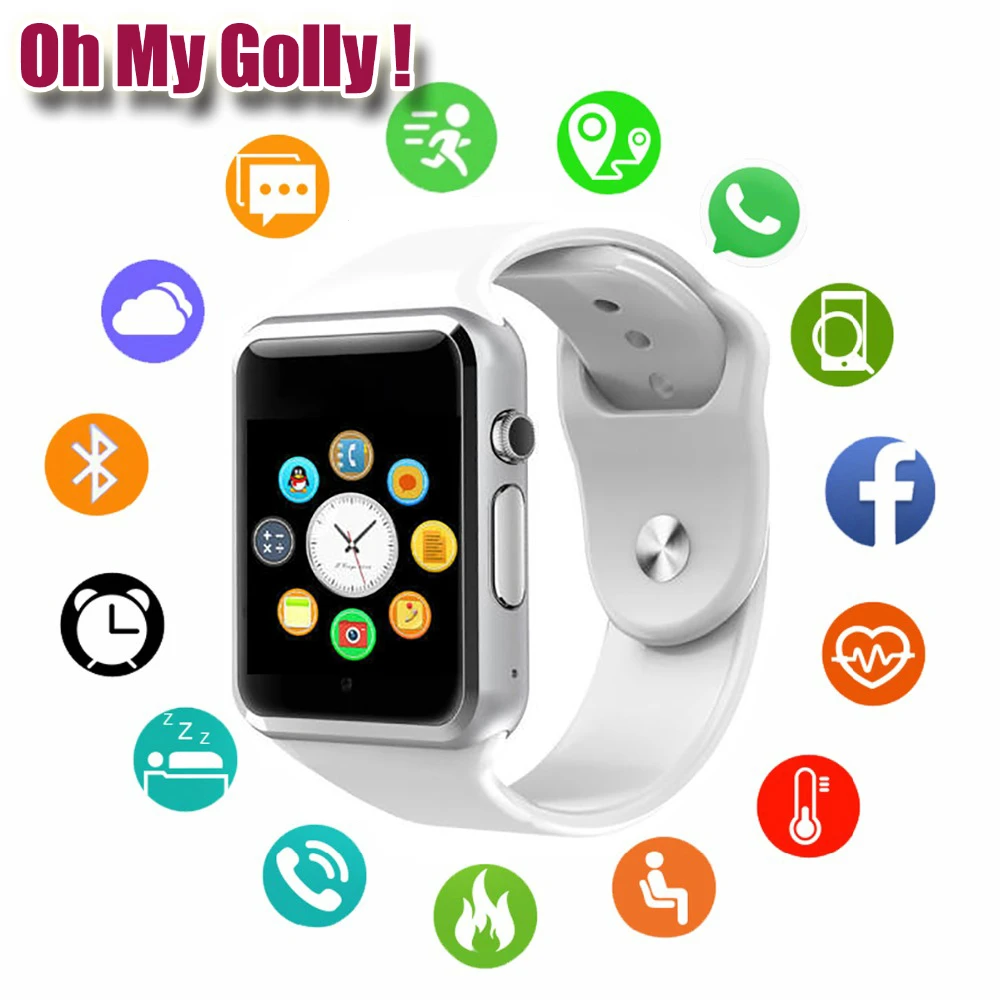 

Oh My Golly 2019 New Smart Watch Clock Sync Notifier Support SIM TF Card Connectivity Apple iphone Android Phone Smartwatch GT08