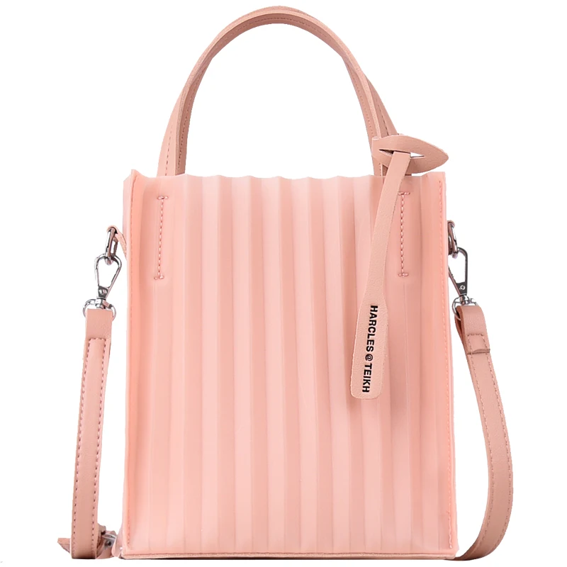 

Luxury Handbag Transparent Jelly Tote bag 2019 Summer New Quality PU Leather Women's Designer Handbag Shoulder Messenger Bags