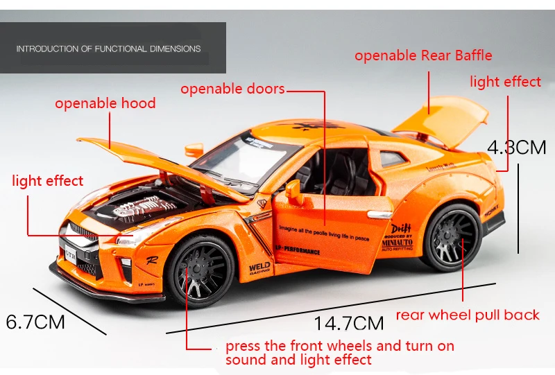 KIDAMI 1:32 модель автомобиля набор бен GT и Nissan GTR сплав литья под давлением игрушка с инерционным механизмом автомобиль костюм для детей Подарки сюрпризы машинки