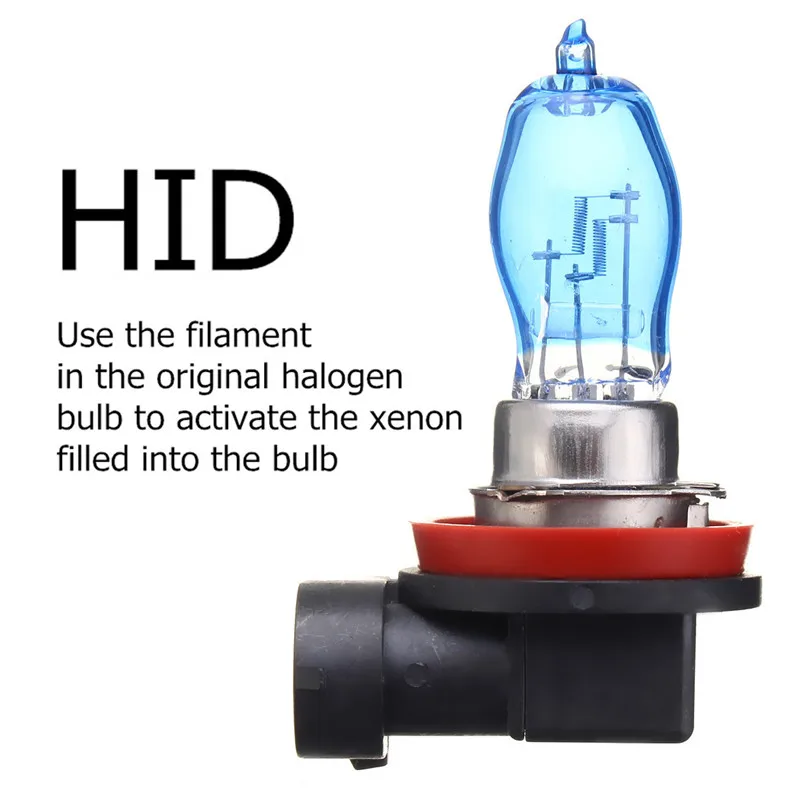 2pcs/lot Car Light H11 Car HOD Halogen Headlights Bulbs Fog Lamps 12V 100W 8500K White Super White Auto Lights