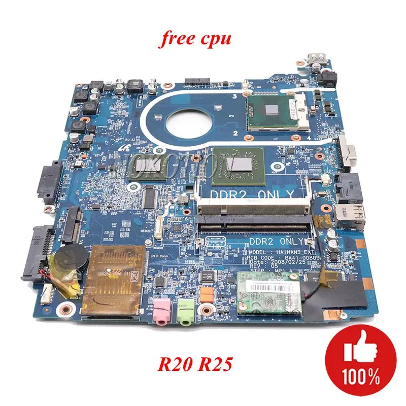 NOKOTION материнская плата для ноутбука samsung R20 R25 216PWAVA12FG BA41-00810A BA92-04641A BA92-04641B DDR2 процессор