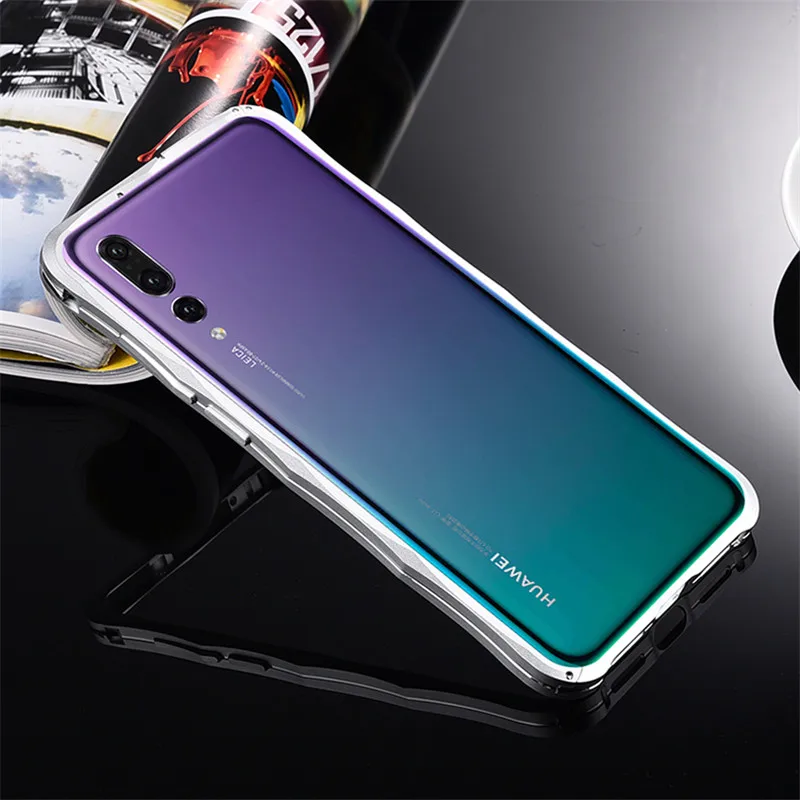 Горячий iMatch бампер чехол для huawei P20 Pro Роскошная Алмазная Алюминевая металлическая невидимая подставка чехол P20 Pro