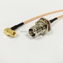 Модем коаксиальный Pigtail TNC Гнездовой разъем Переключатель SMB гнездо под прямым углом разъем кабель RG316 15 см " адаптер
