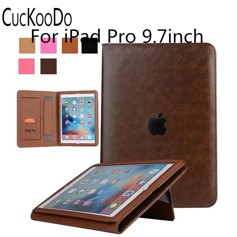 

Case for iPad Pro 9.7 , High quality luxury leather with soft touch Ultra Thin Smart Stand Case Cover for iPad Pro 9.7 inch