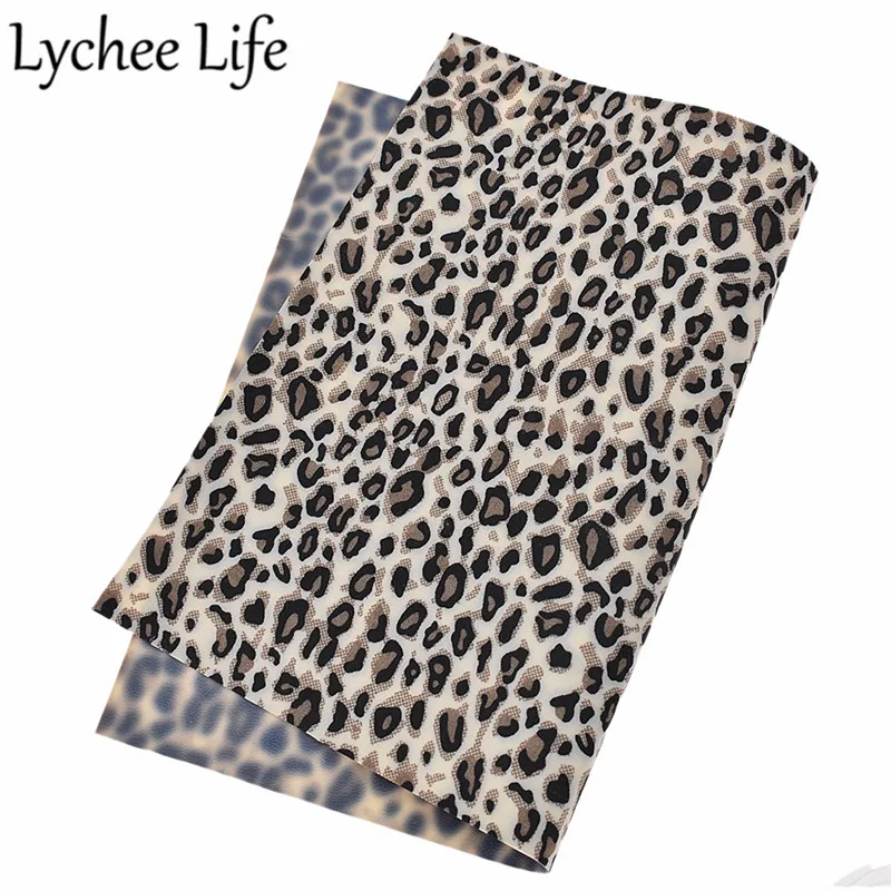 Lychee Life цветная кожаная ткань с леопардовым принтом 29x21 см ПВХ сделай сам швейная