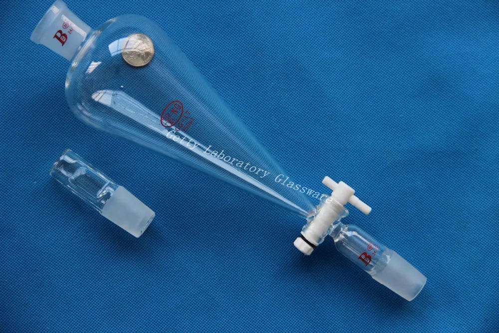250 mL Seperatory funnel, with glass stopper, 24/29 joint,PTFE stopcock