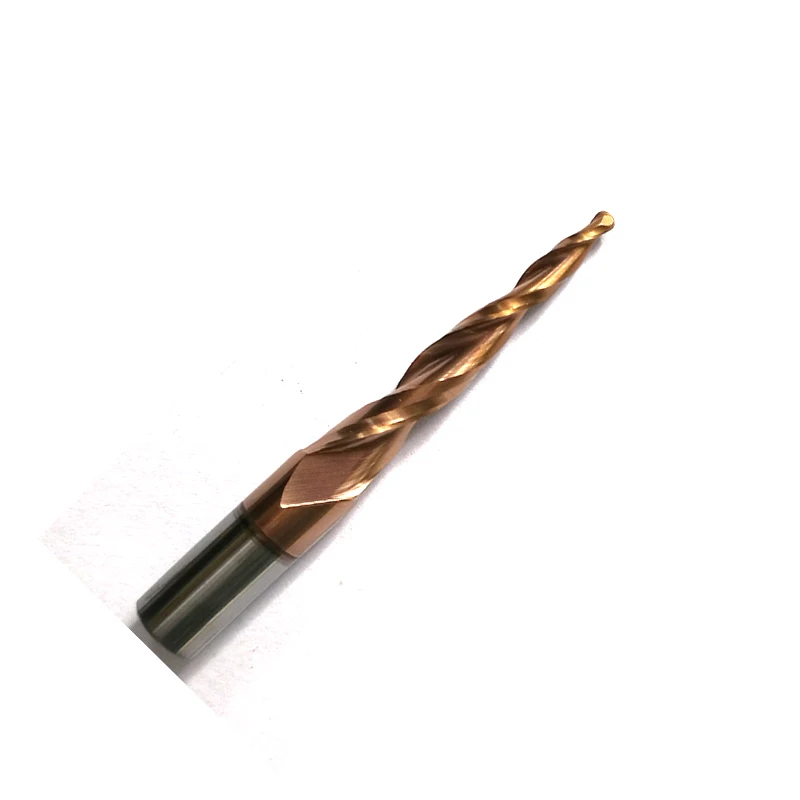 1 шт. R1.0 * D6 30 5 50L 2F HRC55 вольфрамовое твердое Карбидное покрытие коническая шаровая