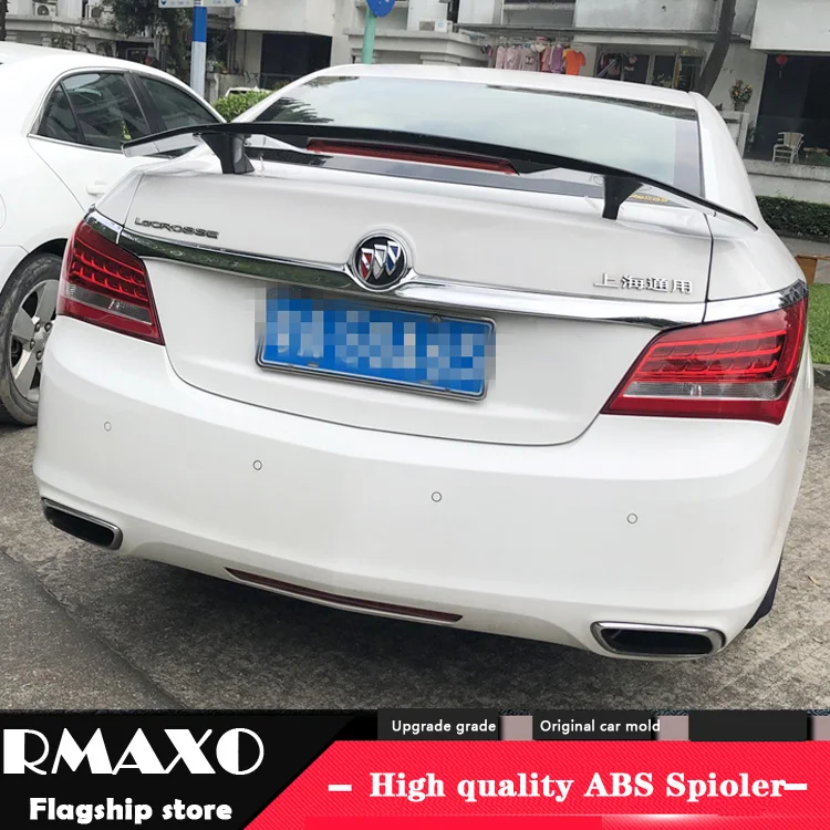Для BUICK LACROSSE спойлер 2006- Лакросс TF Высококачественная надрезаемая подкладка, ABS Материал заднее крыло автомобиля праймер цвет задний спойлер