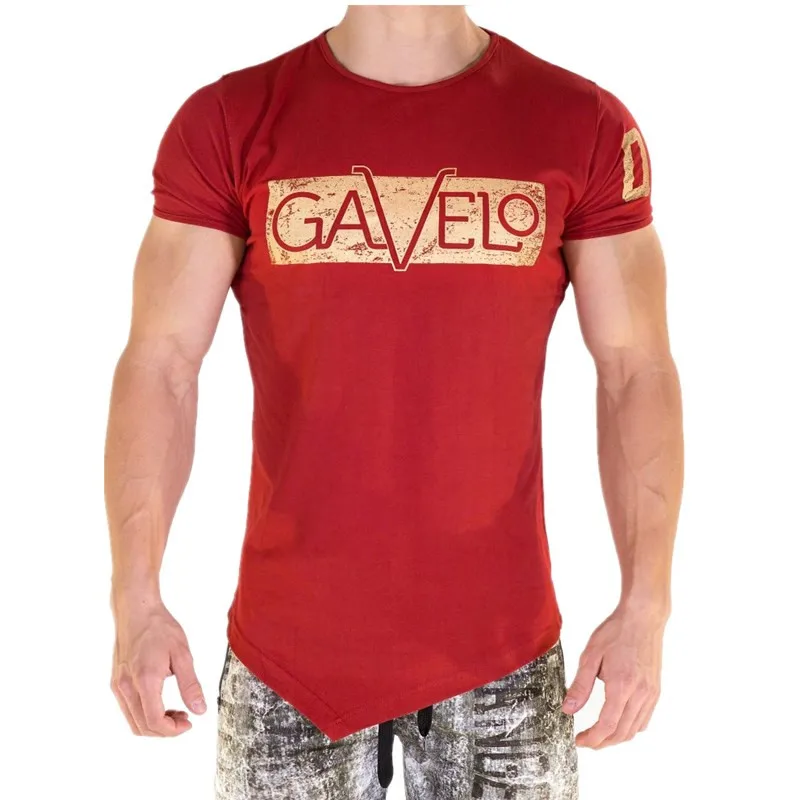 

Men Polyester Fabric Quick drying Compression Breathable Men Short Sleeved Fitness t shirt Gyms Tight Casual o-neck t shirt