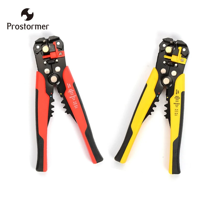 

Prostormer Tool 3 in 1 Automatic Cable Wire Stripper crimping plier Self Adjusting Crimper Terminal Cutter Tool Yellow AMH129