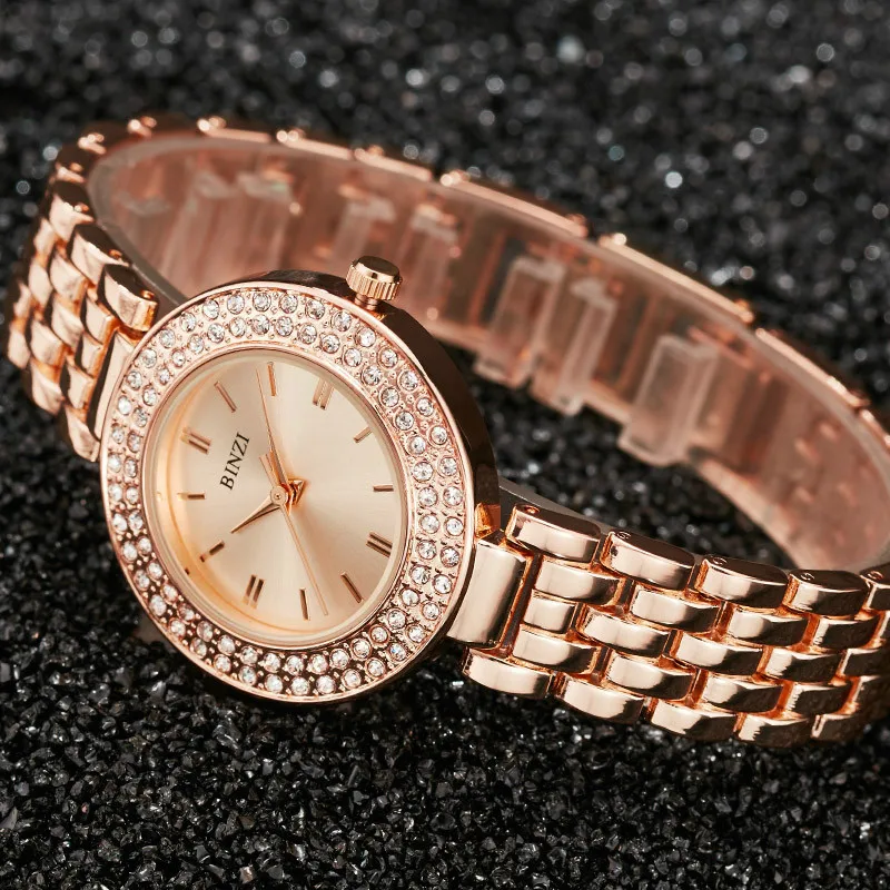 Relogio Feminino montre femme 2018 New Ladies Bracelet Watch For Women Rhinestone Gold Wrist Watch Top Brand Luxury Female Clock (2)