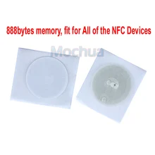 NTAG216 etiqueta NFC tag com auto-adesivo de 888 bytes memory-10pcs/lot