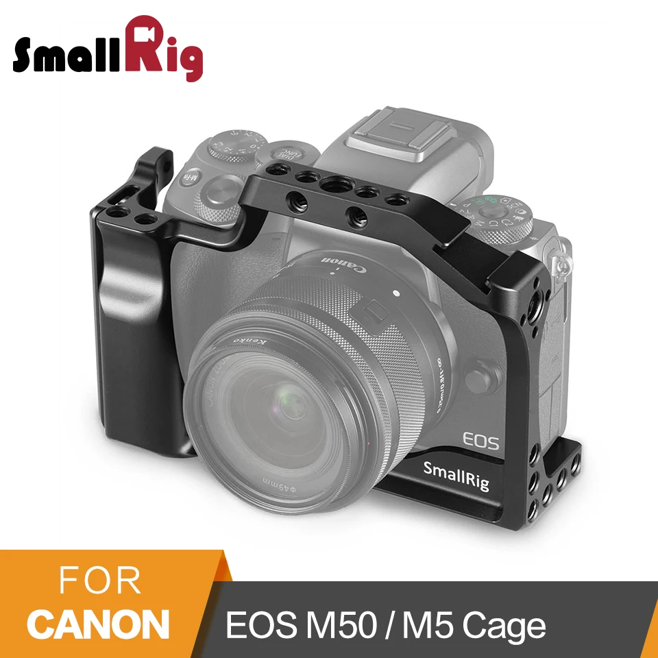 

SmallRig DSLR Camera Cage for Canon EOS M50 / M5 Cage With Nato Rail Cold Shoe Mount For Quick Release Attachment 2168