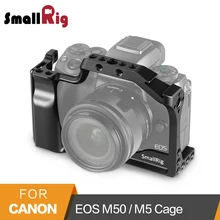 SmallRig DSLR Camera Cage for Canon EOS M50 / M5 Cage With Nato Rail Cold Shoe Mount For Quick Release Attachment 2168