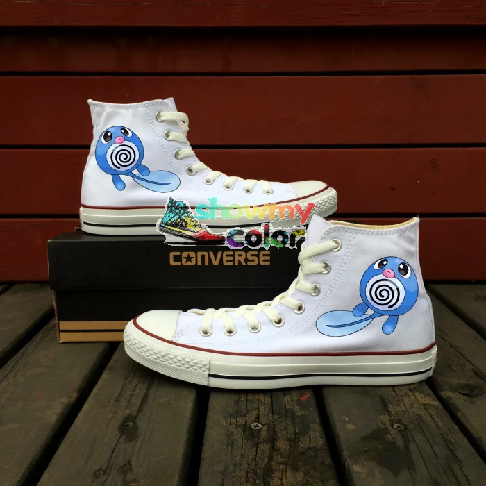 Prix pour Pokemon Poliwag Converse All Star Filles Garçons Chaussures Têtard Conception Peint À La Main Chaussures Femmes Hommes Sneakers De Noël Cadeaux Prix pour Pokemon Poliwag Converse All Star Filles Garçons Chaussures Têtard Conception Peint À La Main Chaussures Femmes Hommes Sneakers De Noël Cadeaux