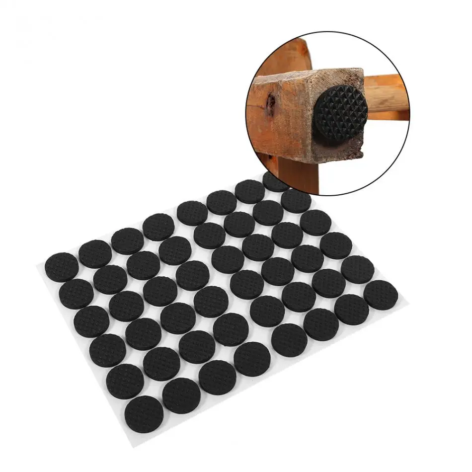 48Pcs Black Non slip Self Adhesive Floor Protectors Furniture Sofa