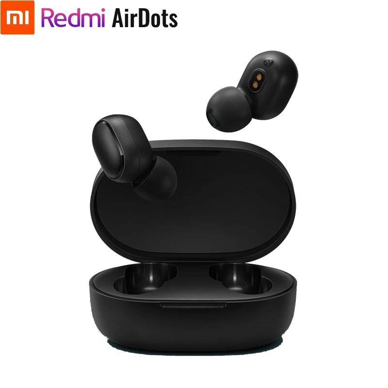 Оригинальные Xiaomi Redmi AirDots TWS настоящие беспроводные стерео наушники Bluetooth кнопка управления зарядным устройством милый свет мини