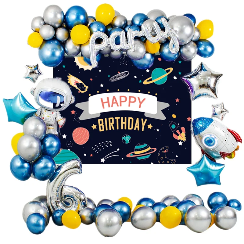 

Outer Space Birthday Party Decorations Astronaut Birthday Balloon Kit Giant Space Balloon Garland Rocket Ship Balloon Arch