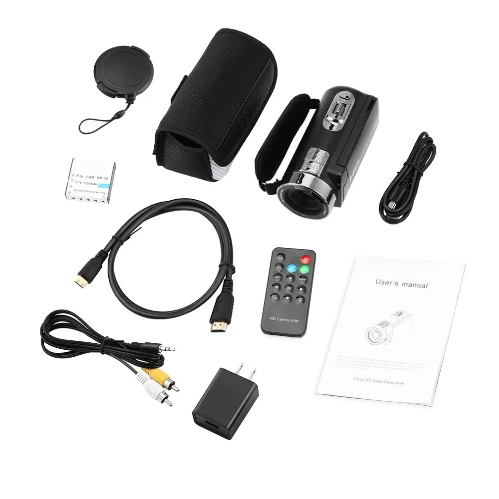 

HD 1080P Camera With Microphone Remote Control Infrared Night Vision 24 MP Megapixels 16XPowerful Digital Zoom Video Recorder
