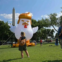 Ткань Оксфорд Высокое качество золотые волосы мультфильм модель открытый гигантский надувной петух