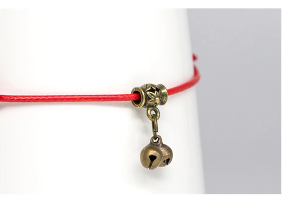 2019 New Handmade Red Rope Bells Stars Sound Anklet Accessories Ladies And Sisters Girlfriends Couple Simple Personality Feet (11)