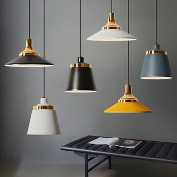 

Nordic Modern Pendant Lights Led Aluminum Macaron Hanging Lamp Art Lighting For Living Room Restaurant Bedroom Deco Maison Loft