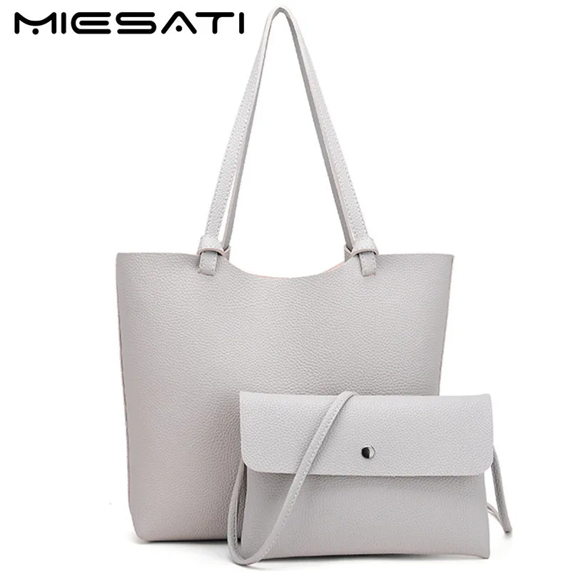 

MIESATI Women Leather Purses And Handbags Ladies Composite Bag Simple Female Shoulder Bag With Small Crossbody Bag Luxury Brand