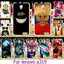 Soft TPU Hard Plastic Phone Painted Case For Lenovo A319 4.5 inch A 319 Painted Case Cat Cover Shell Housing Back Skin Cover