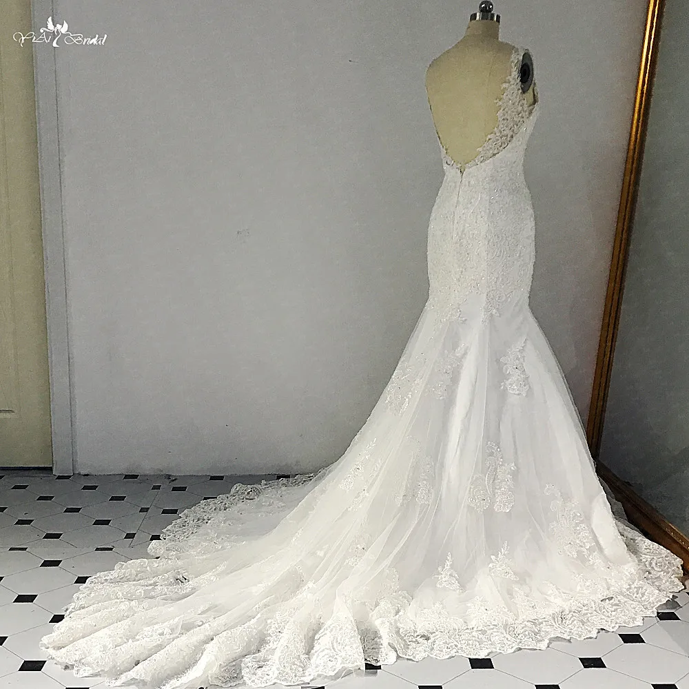 Свадебное платье RSW1467 Robe De Mariee с жемчугом и V образным вырезом|Свадебные платья| |