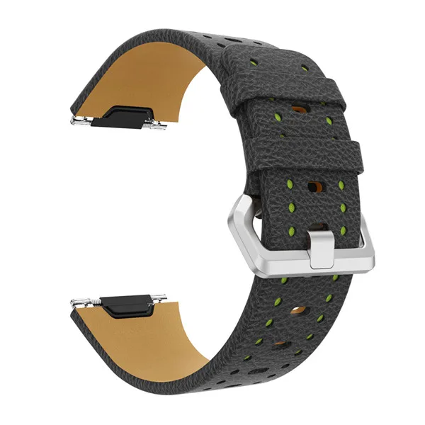 Настоящий ремешок для часов, кожаный ремешок, ремешок для часов, сменный Браслет для Fitbit, ионные браслеты, 8 цветов на выбор - Цвет: Gray Green
