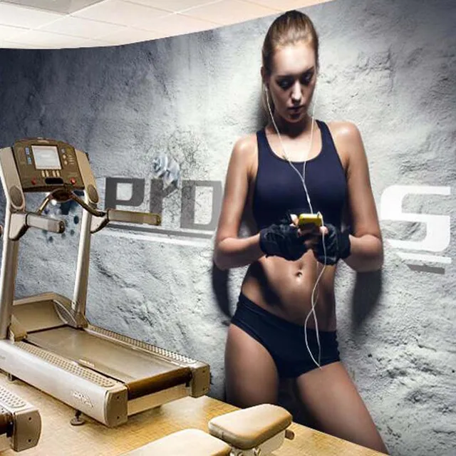 US $9.60 3D Mural wallpaper Sports Gym Shop Landscape Photo Wallpapers for Bedroom Papel De Parede Wall Pape