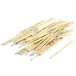 

50 Pcs P100-D2 1.5mm Spherical Tip 33.3mm Length Spring Testing Probes Pin