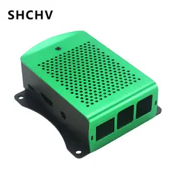 Shchv Raspberry Pi 3 model b плюс Алюминий случае Зеленый сплава металлический шкаф защиты оболочки для Raspberry Pi 3B + 3B 2B Pi3