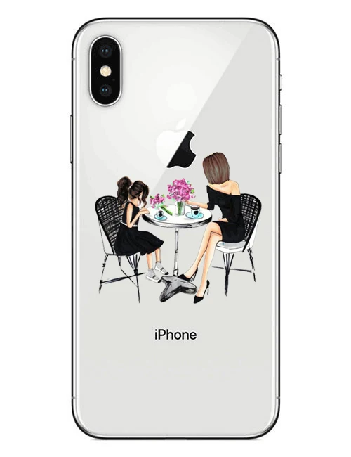 Мягкий силиконовый чехол из ТПУ для телефона Super mom dear mommy baby iPhone 5 5s SE 6 6S Plus 7 7P 8 8P X XS