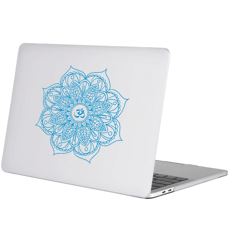 Голубая Мандала Цветок Йога наклейка для ноутбука Наклейка на MacBook Pro Air retina 11 12 13 14