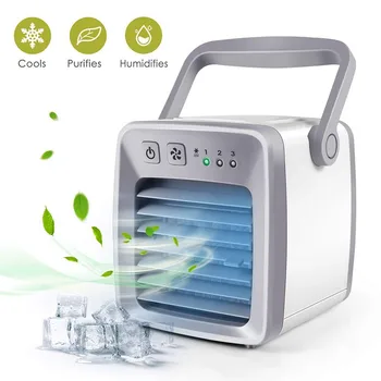 

USB Mini Air Cooler Air Conditioning Fan Desktop Air Conditioning Humidifier Arctic Unit Fan Low Noise Home Cooler Cold Water
