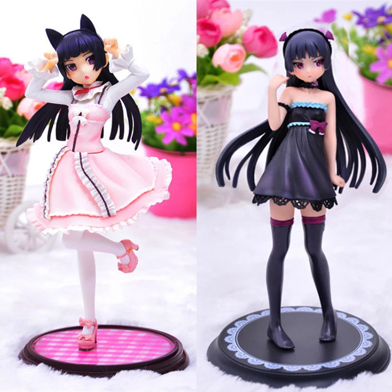 Высокое качество ПВХ Аниме Фигурка Oreimo сексуальная розовая черная кошка Kuroneko