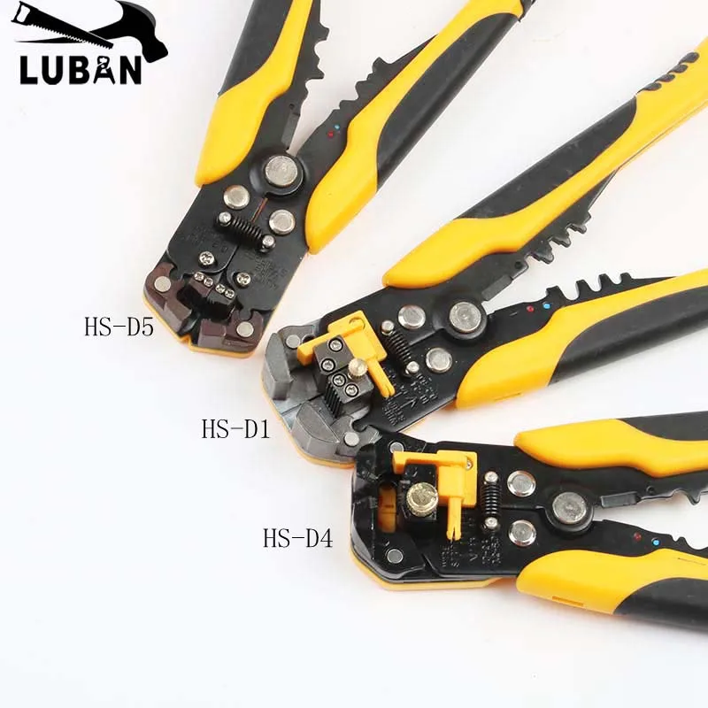 

HS-D1 AWG24-10 (0.2-6.0mm2 ) Multifunctional automatic stripping pliers Cable wire Stripping Crimping tools Cutting cutter