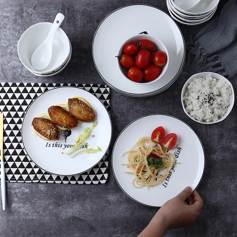 vegetable pattern dinner set (13)