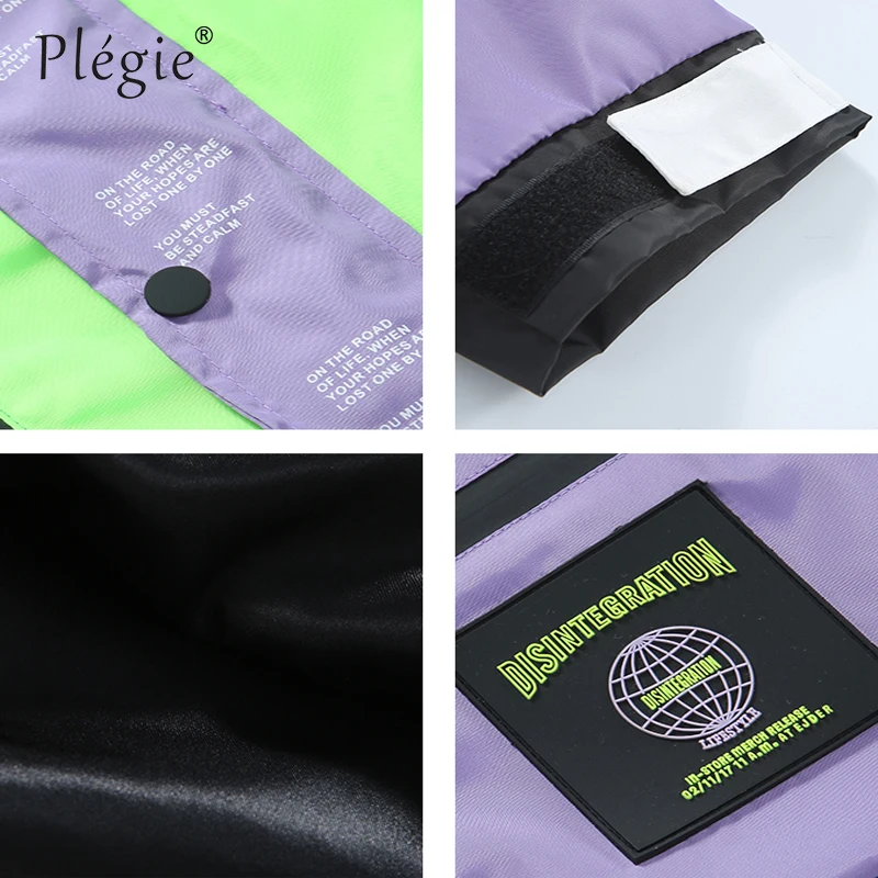 Plegie Harajuku Jacket Men HipHop Streetwear Retro Jacket Windbreaker Pocket Spring 2019 Vintage Color Block Track Jacket Zipper Plegie Harajuku Jacket Men HipHop Streetwear Retro Jacket Windbreaker Pocket Spring 2019 Vintage Color Block Track Jacket Zipper