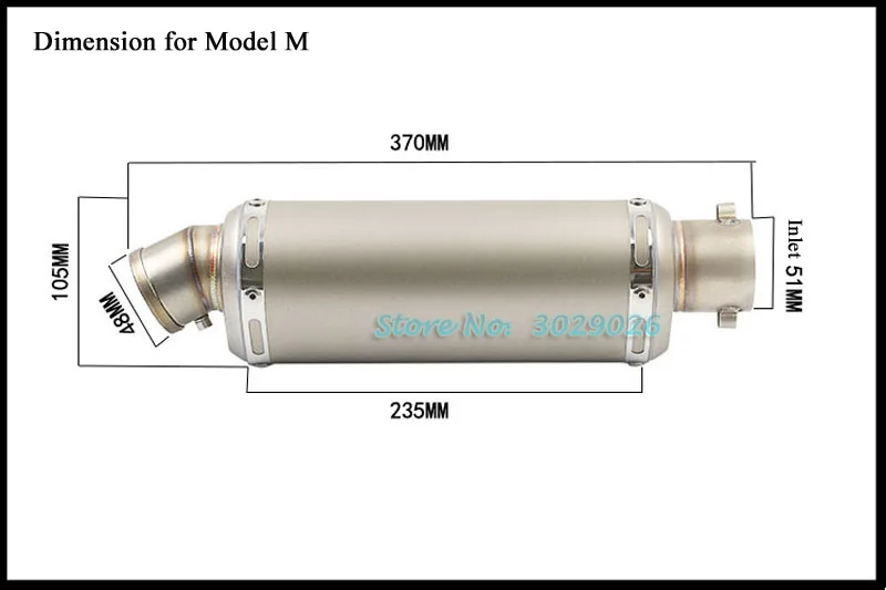 На входе 51 мм универсальный выход для XG250 yzf 250cc 300cc большинства мотоциклов yoshimura глушитель трубы длинные дБ убийца