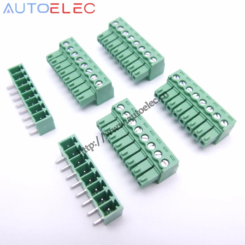 

100Sets 8P Plug component Pitch 3.50mm PHOENIX CONTACT-MC 1.5/8-ST PA66 terminal blocks PLUGGABLE for PHOENIX Tyco Weidmuller