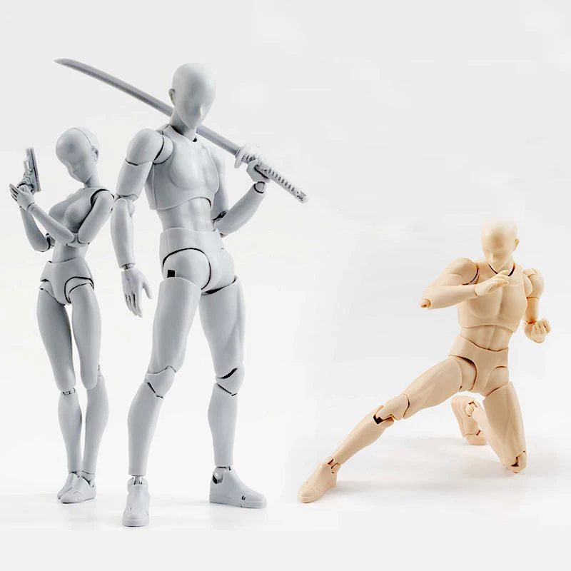 High Quality BODY KUN BODY CHAN BJD Grey Color Ver Black PVC font b Action b