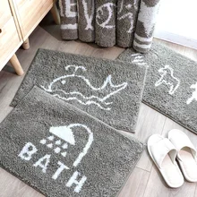 40x60/50x80/60x90 см простой нордический коричневый/синий домашний ковер с героями мультфильмов впитывающий ковер для ванной комнаты Противоскользящий плюшевый коврик для туалетной ноги
