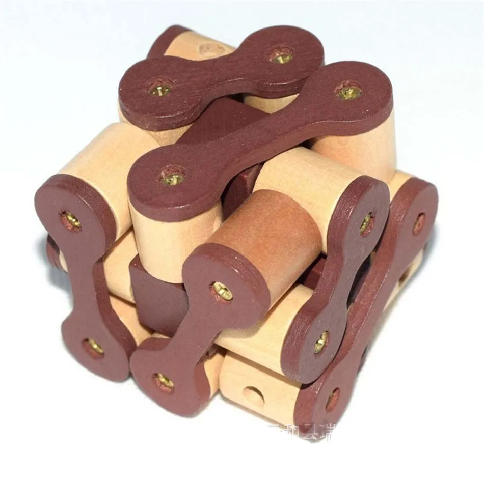 

164 Educational Games Toys chain puzzle wooden puzzle IQ brain teaser Kong Ming Lock /Lu Ban Lock toy