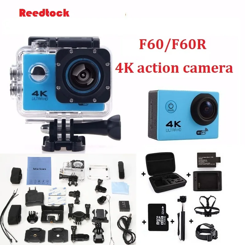 4K Action camera F60 / F60R Allwinner V3 4K 30fps 1080p 60fps WiFi 2.0" 170D 16MP Helmet Cam waterproof Sports camera