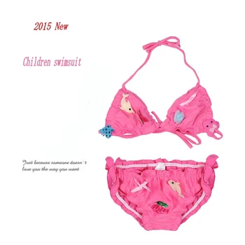 

2015 new children's dance performance clothing girls swimwear bikini swimsuit baby lace swimwear swimsuit for girls